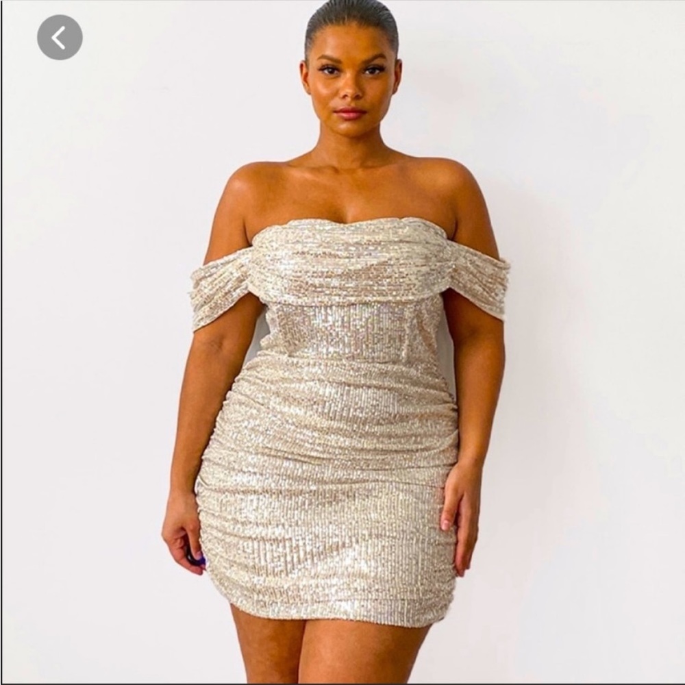 Prettylittlething sequin mini dress